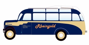 NPE Modellbau NA88054 - H0 Borgward Bus B 2000 Rheingold